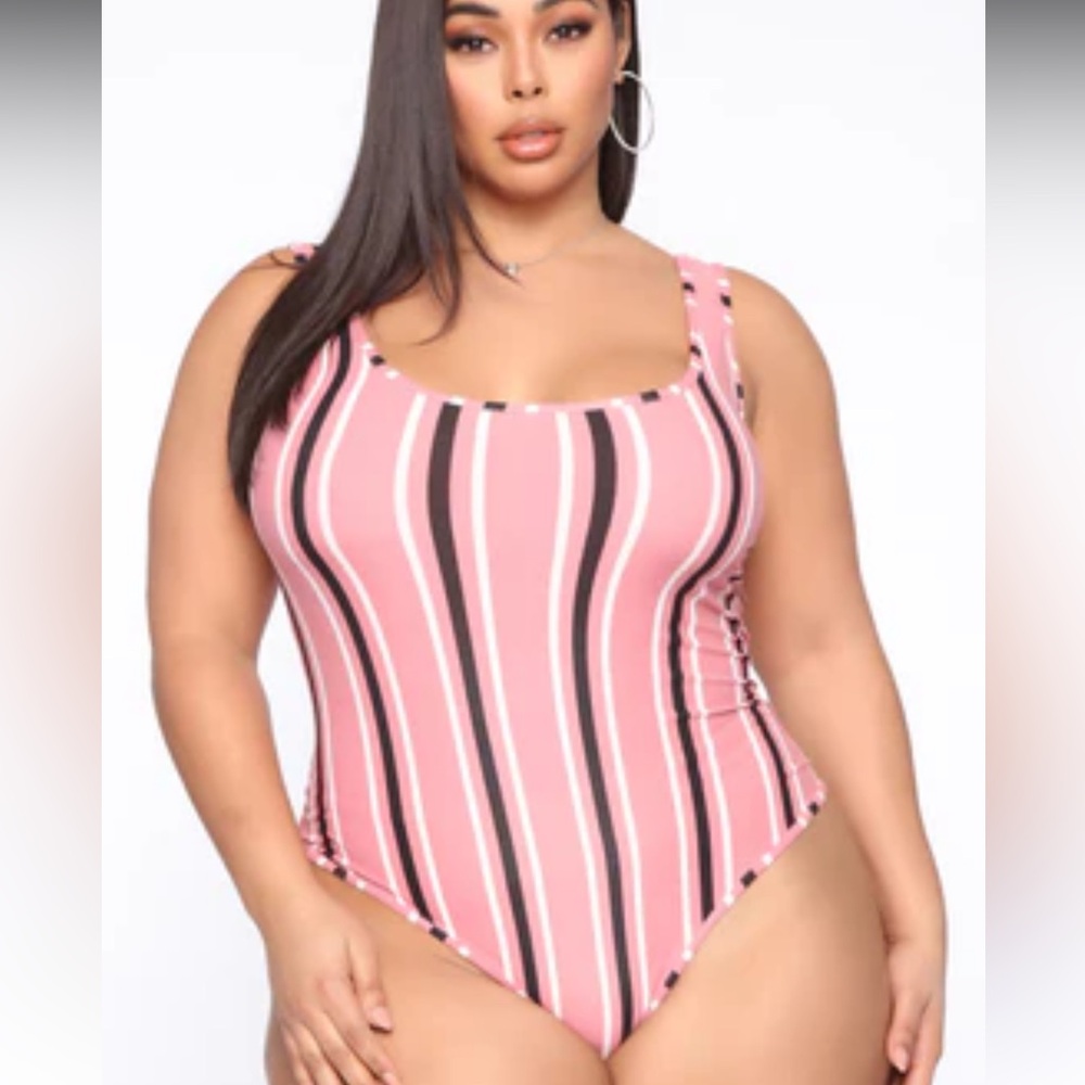 Fashion Nova Everlasting Love Bodysuit - Mauve/combo 2x
